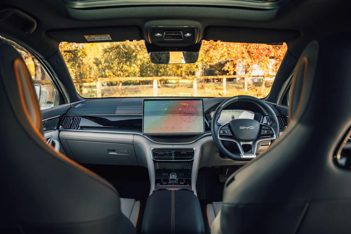 Dashboard of BYD electric vehicle