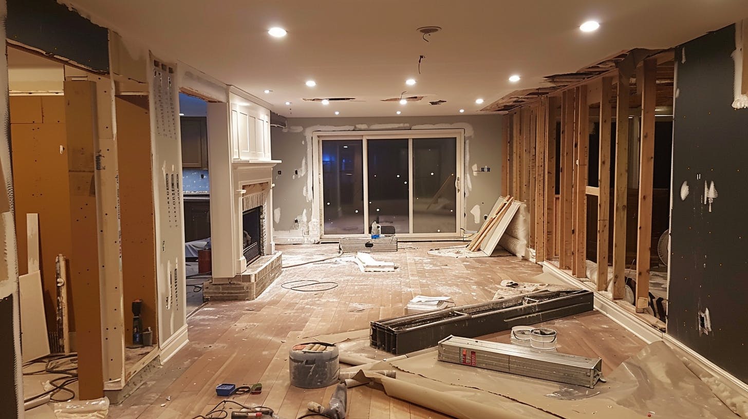 Home renovation work by eagle decor. before after image