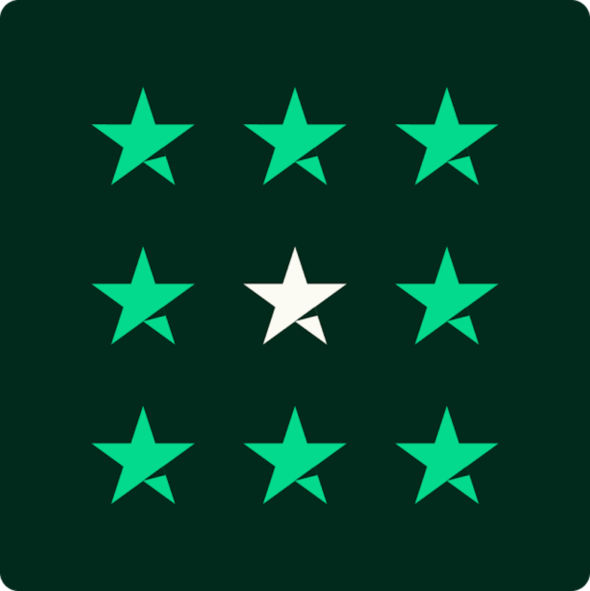 A grid of Trustpilot stars