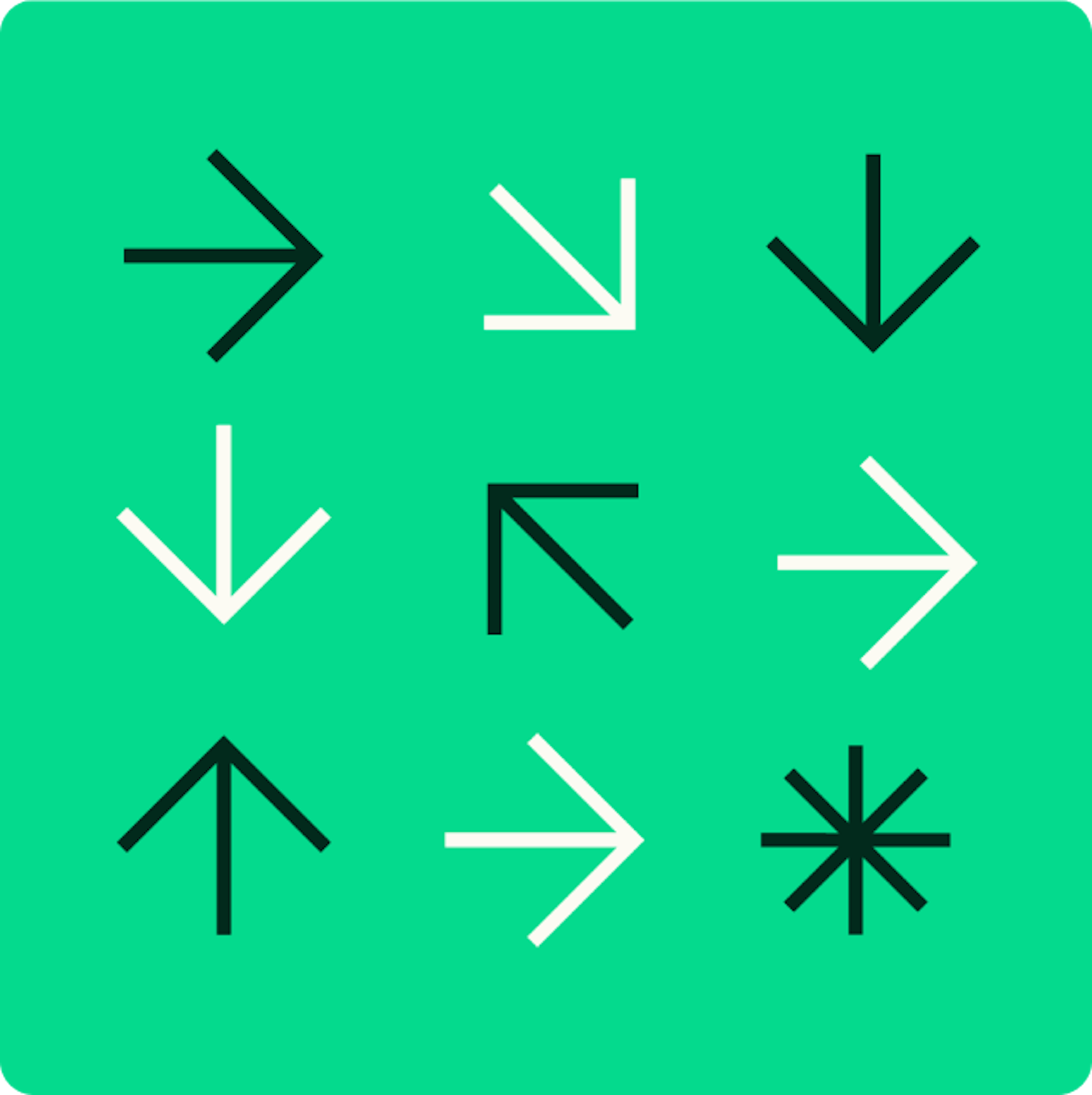 Various arrows pointing in different directions