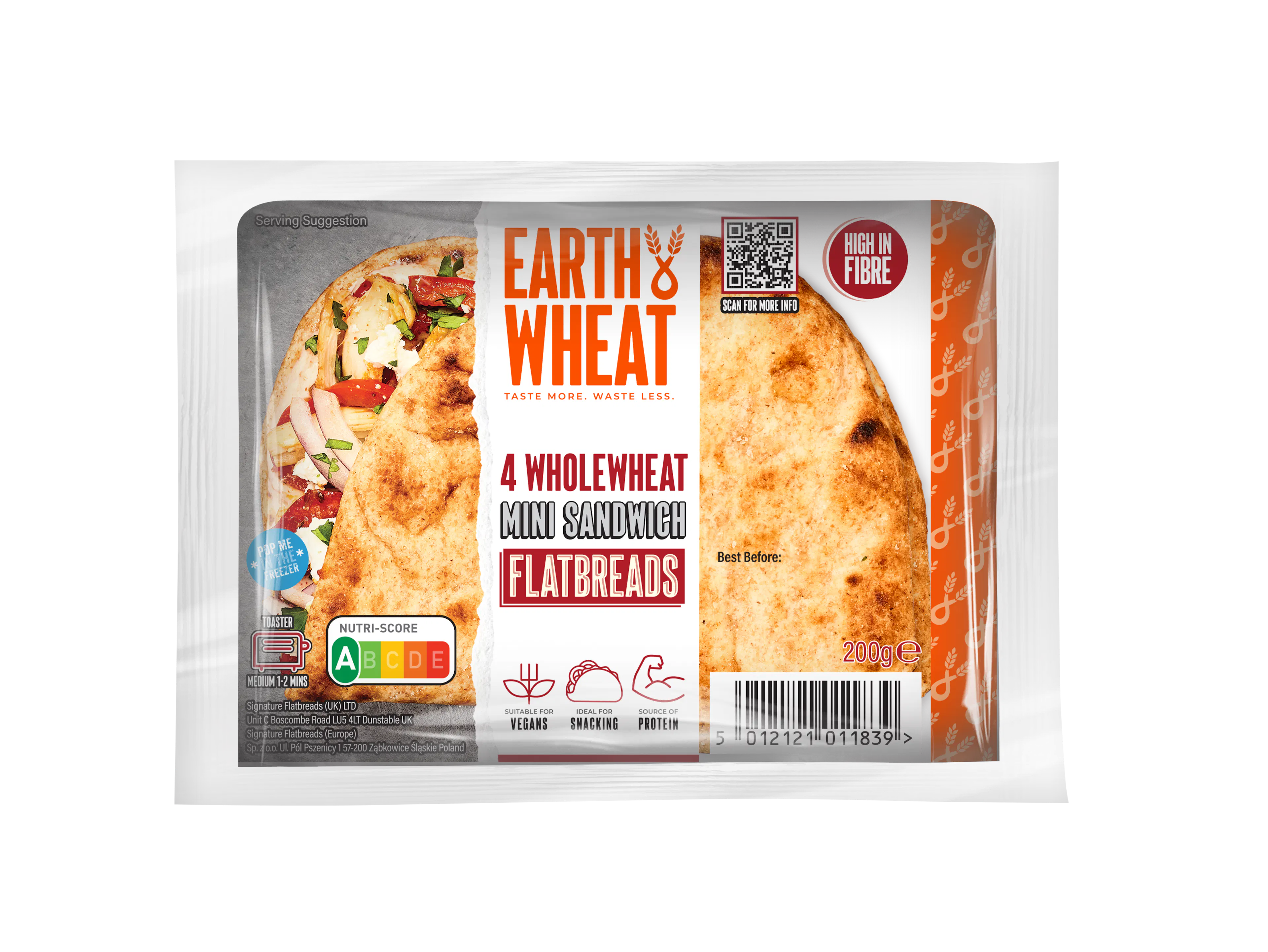 4 WHOLEWHEAT MINI SANDWICH FLATBREADS