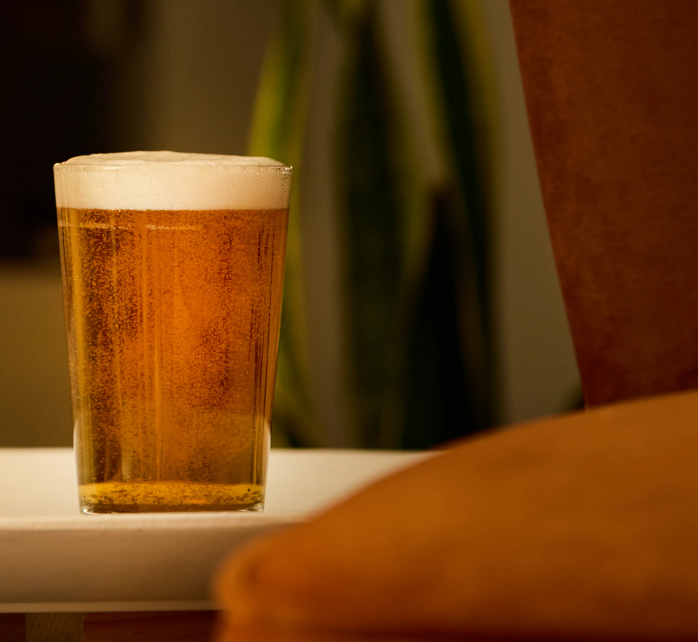 Earth & Wheat IPA in a bottle next to a full beer glass