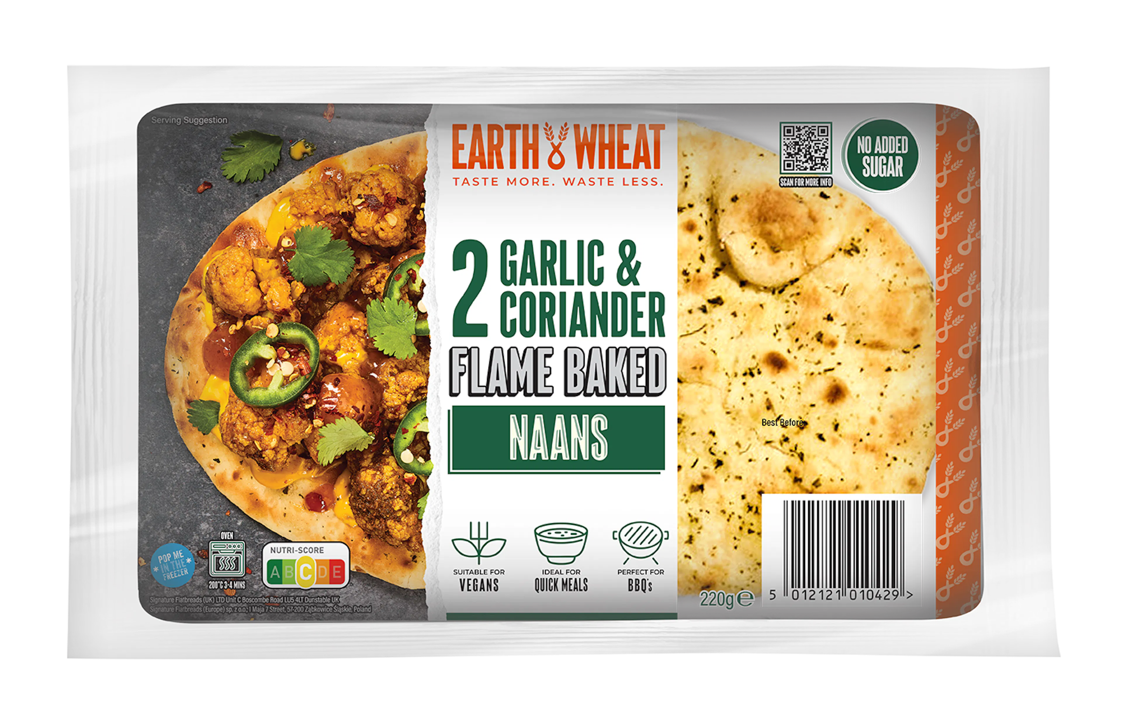 2 GARLIC & CORIANDER FLAME BAKED NAANS