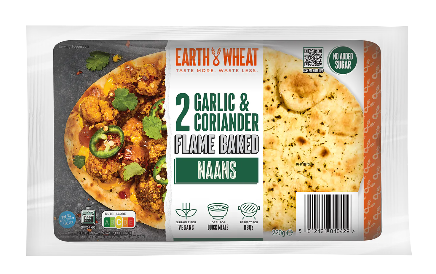 2 GARLIC & CORIANDER FLAME BAKED NAANS