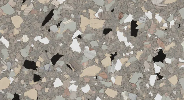 Yosemite hybrid epoxy floor coating color sample gray tan white black natural stone chip blend