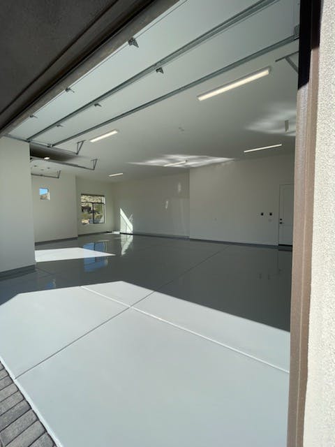 Polyaspartic garage floor