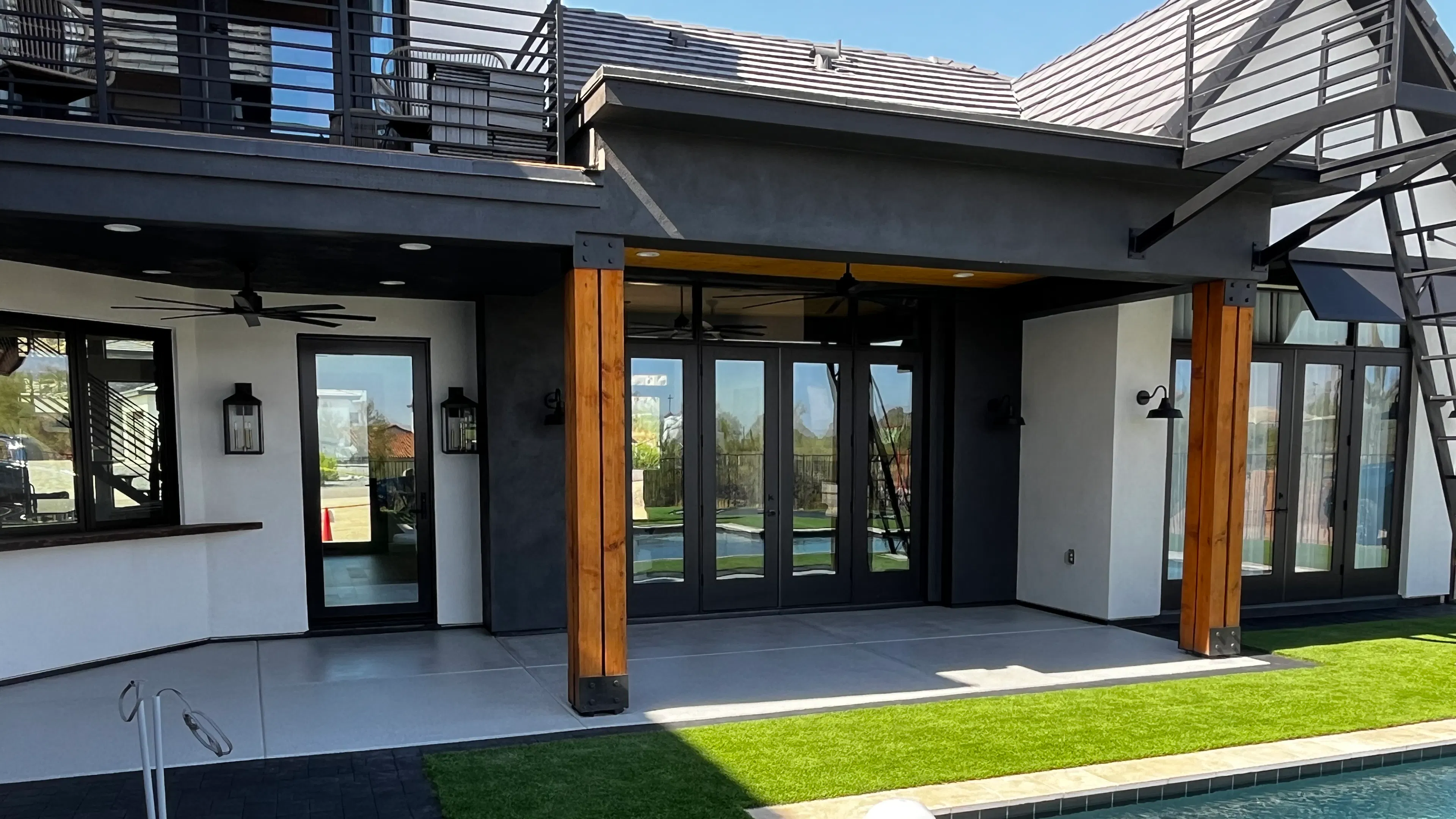 Finished patio floor coating showcase