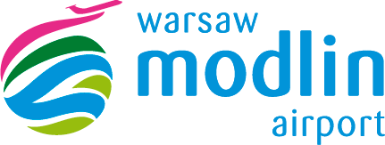 на зображенні логотип аеропорту Модлін