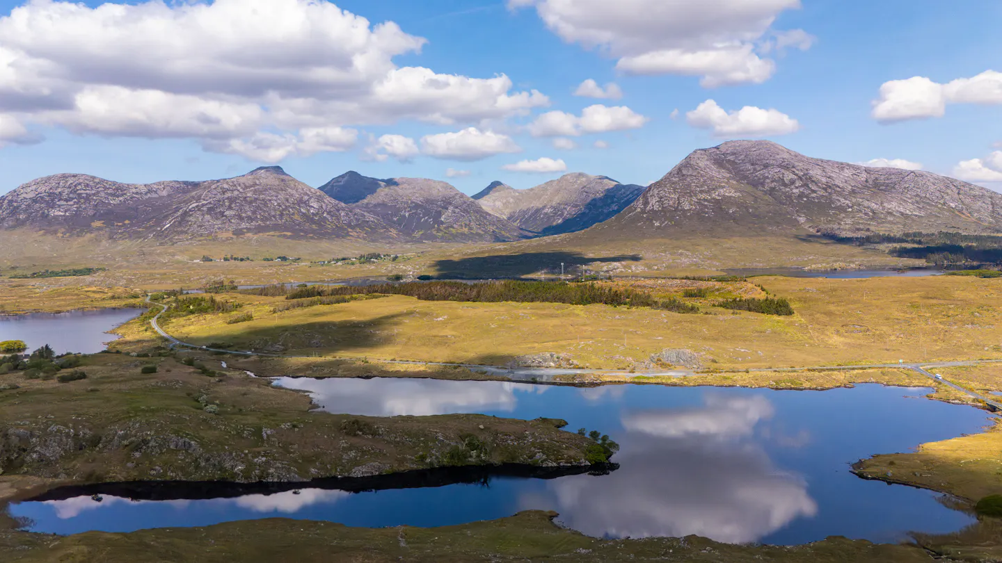 Connemara lakes and mountains