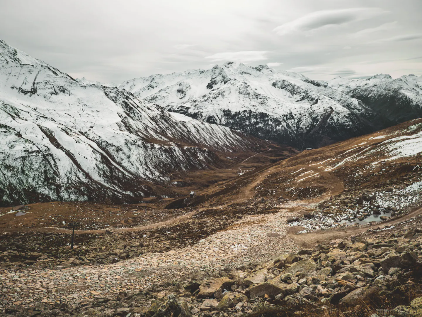 Andermatt, Switzerland, surrounded by snow-capped Alpine peaks