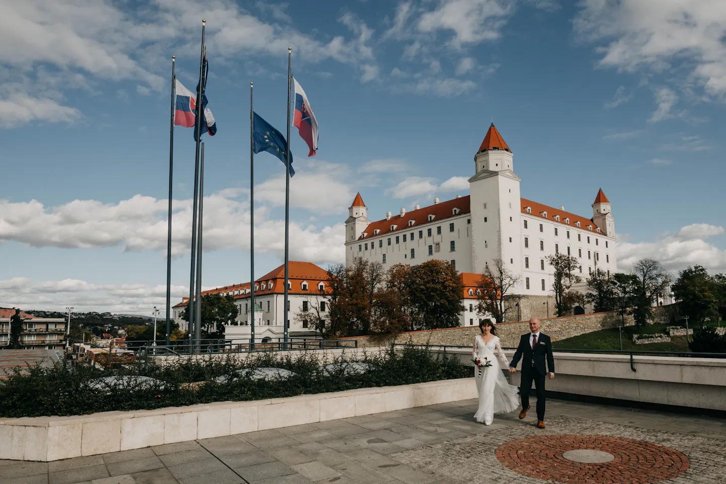 Bratislava Castle above the Danube in Bratislava, Slovakia