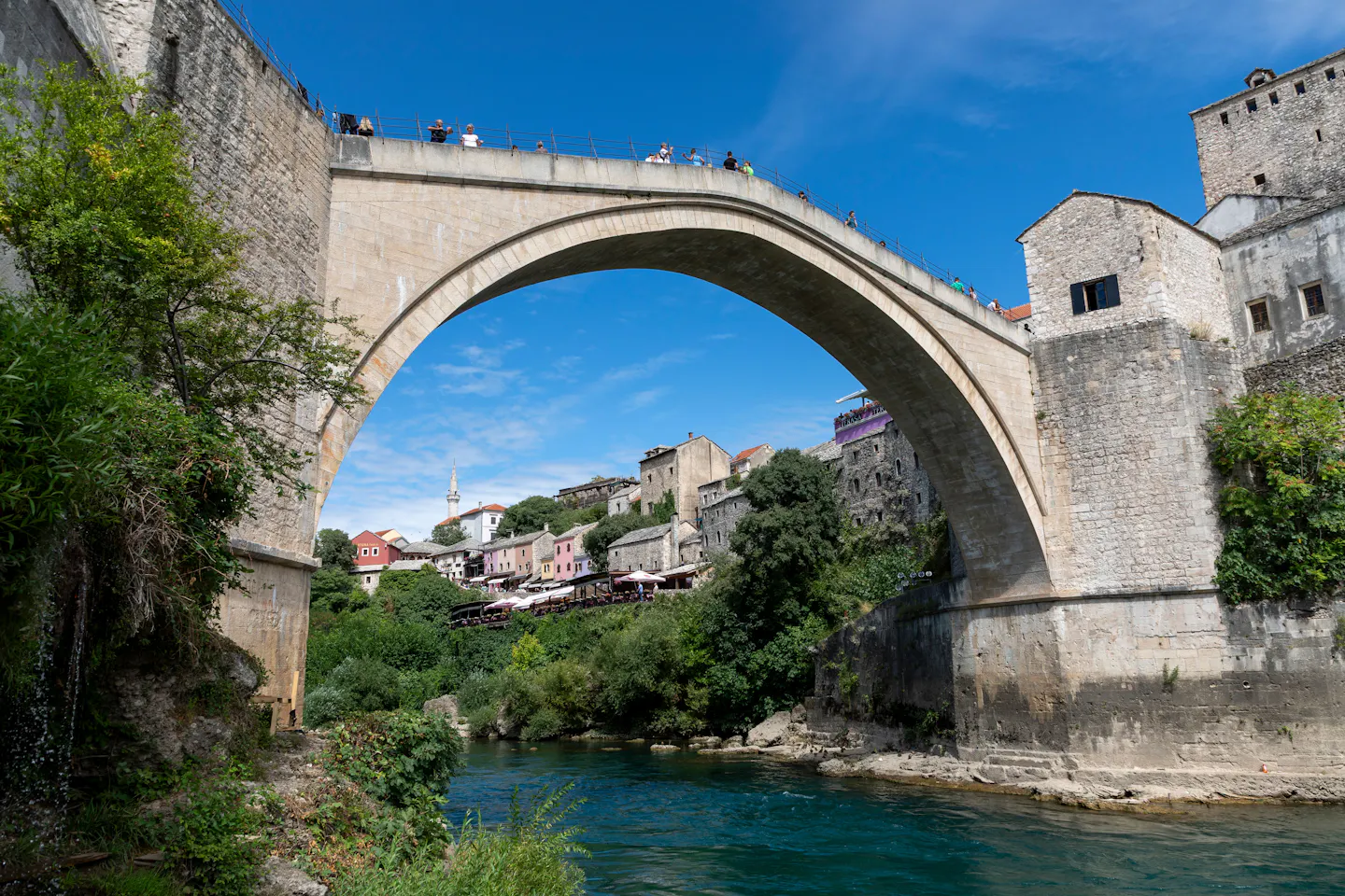 The Stari Most bridge arching over the Neretva River in Mostar