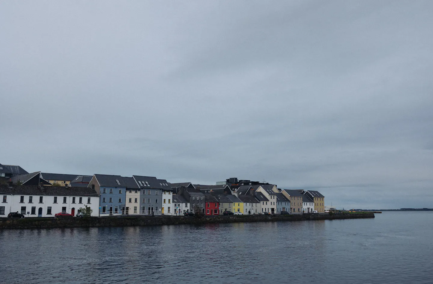 Colourful houses on Galway waterfront