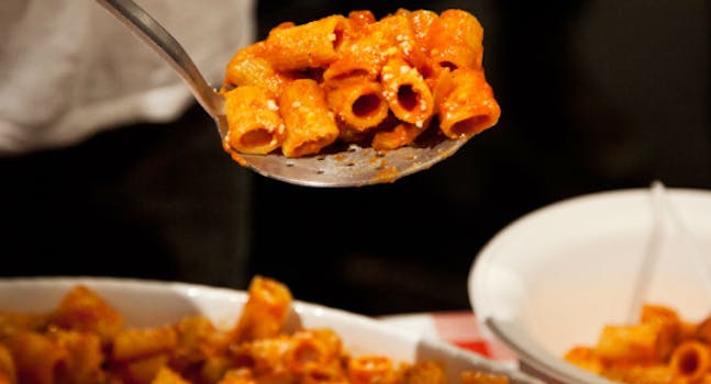 La pasta all'Amatriciana di Eataly