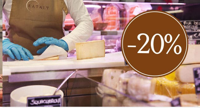 Tutti i martedì: -20% sui Salumi e i Formaggi