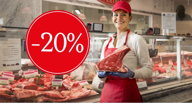 Tutti i martedì: -20% sulla carne