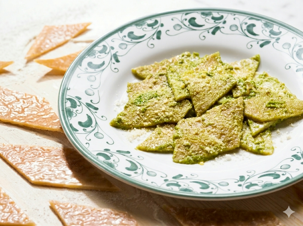 Testaroli al pesto