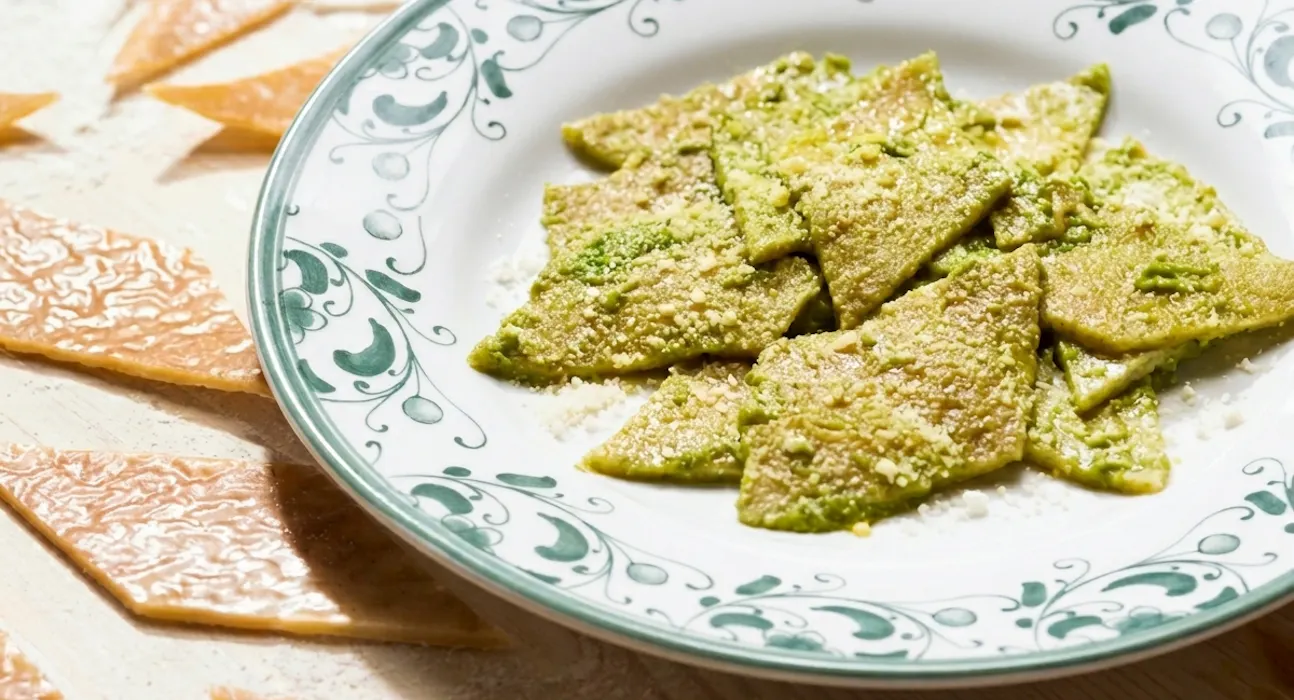 Testaroli al pesto