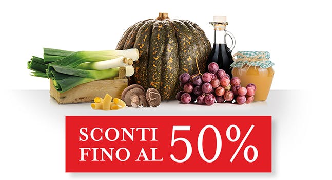 Sconti fino al 50%