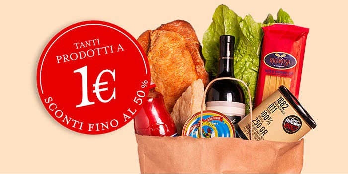 È il nostro onomastico: Tanti prodotti a 1 € e sconti fino al 50%.