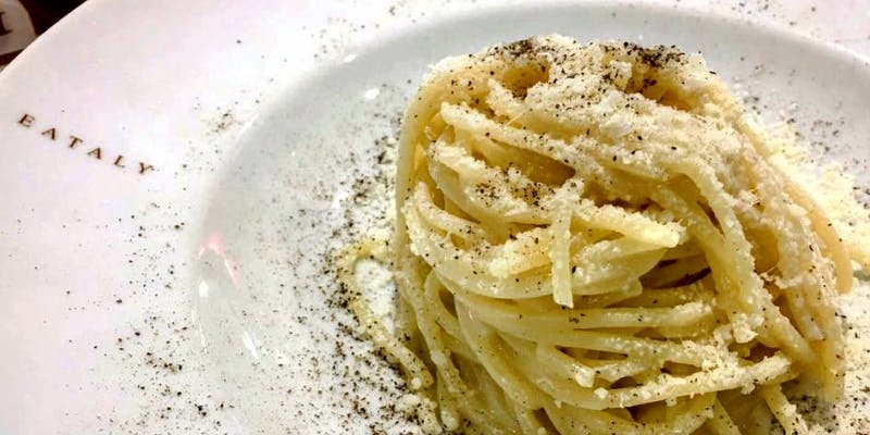 Cacio e pepe Eataly Roma