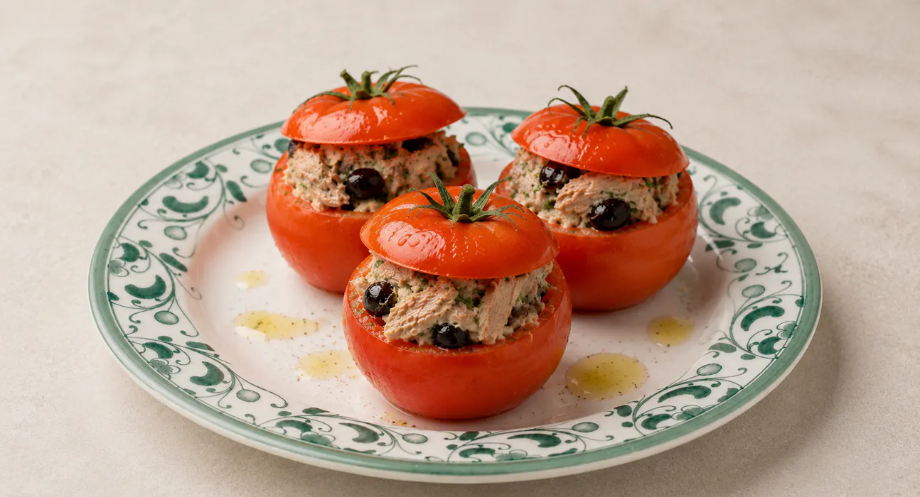 Pomodori freddi ripieni di sgombro e olive | Eataly