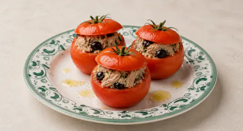 Pomodori freddi ripieni di sgombro e olive | Eataly