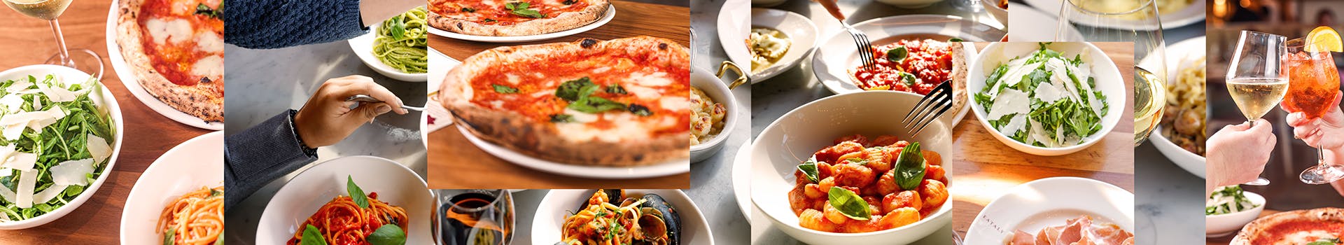 La Pizza & La Pasta collage