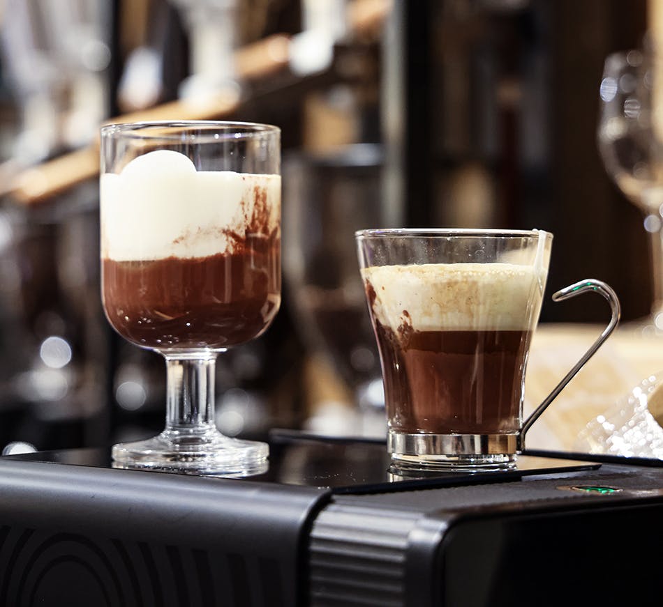 Meaning “small round glass” in Piemontese dialect, bicerin is a traditional hot drink native to Torino made of three distinct layers: espresso, hot chocolate, and whipped milk or cream.