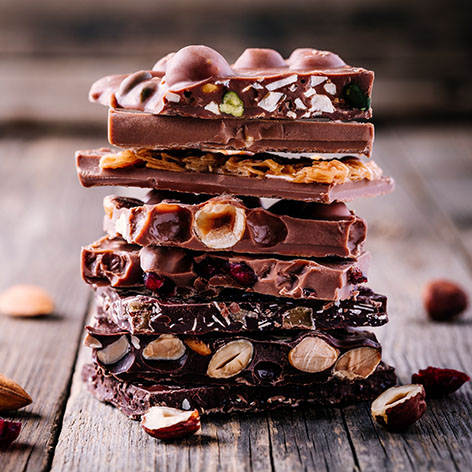 Stack of chocolates