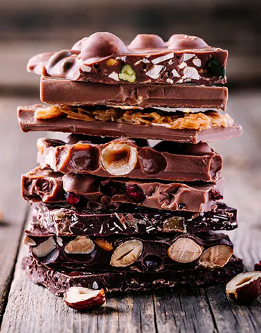 Stack of chocolates