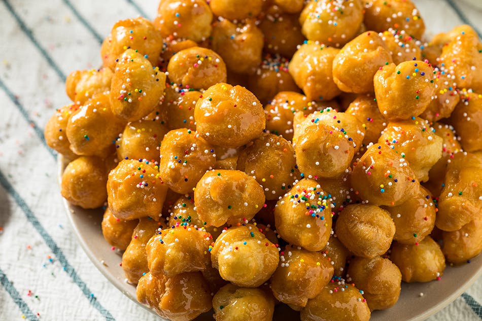 Plate of struffoli