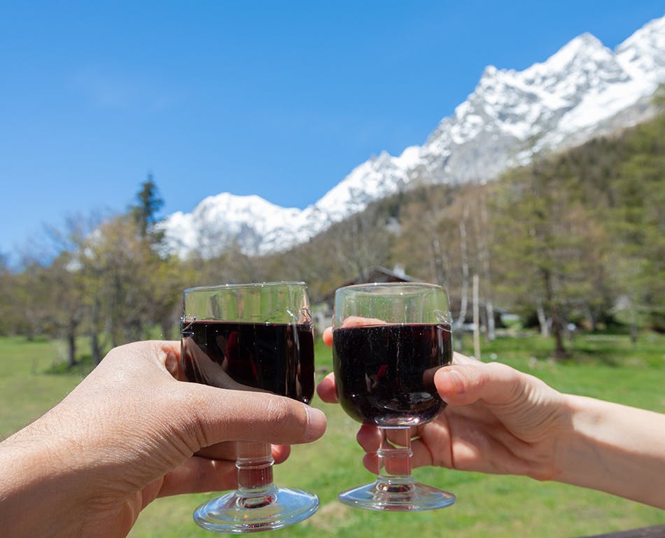 Red wine in Valle d'Aosta