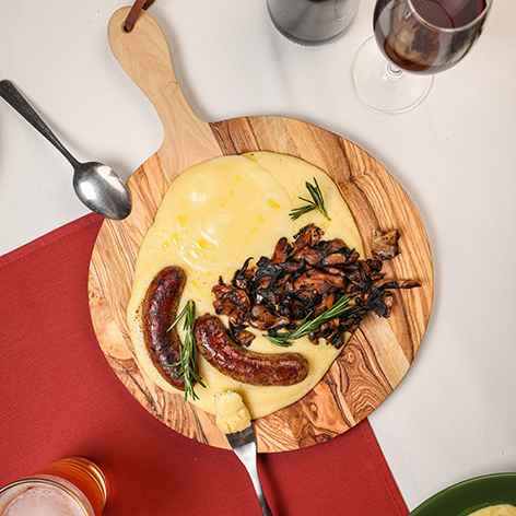 Polenta sausage dish