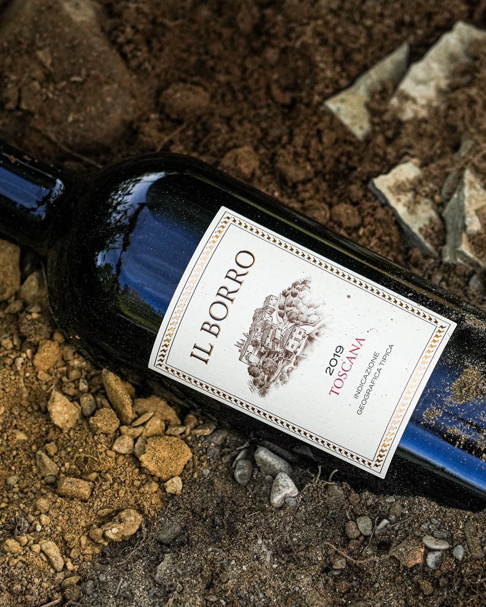 Il Borro Toscana Bottle in Soil