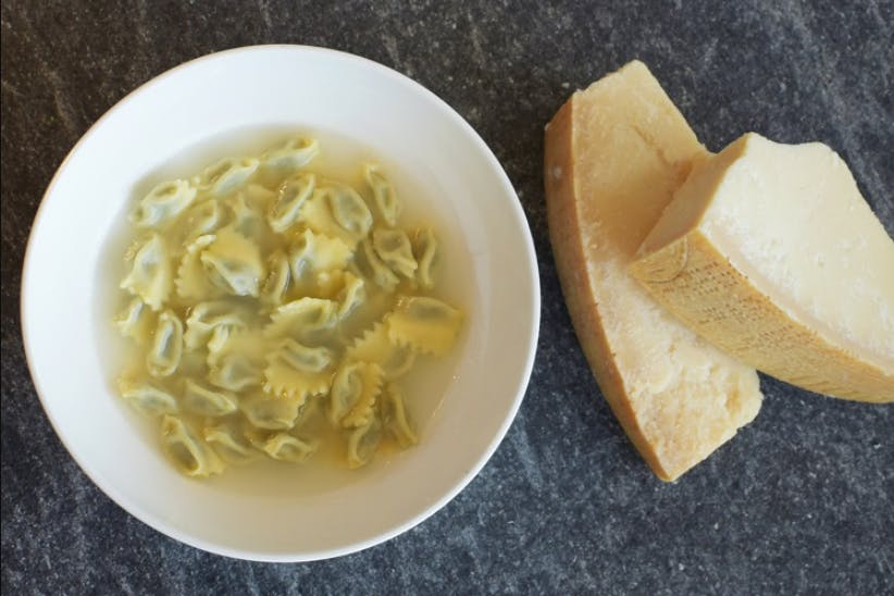 Bowl of Agnolotti in Brodo di Parmigiano Reggiano