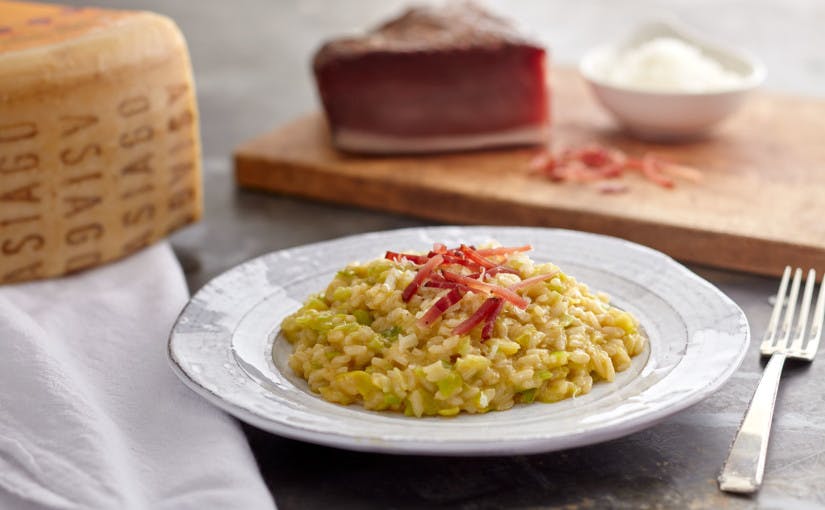 Risotto with Leeks and Speck