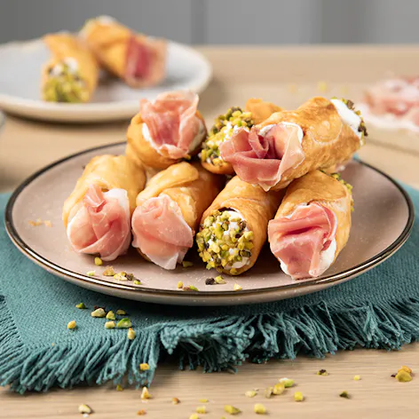 Sicilian Savory Cannoli with Prosciutto di San Daniele DOP
