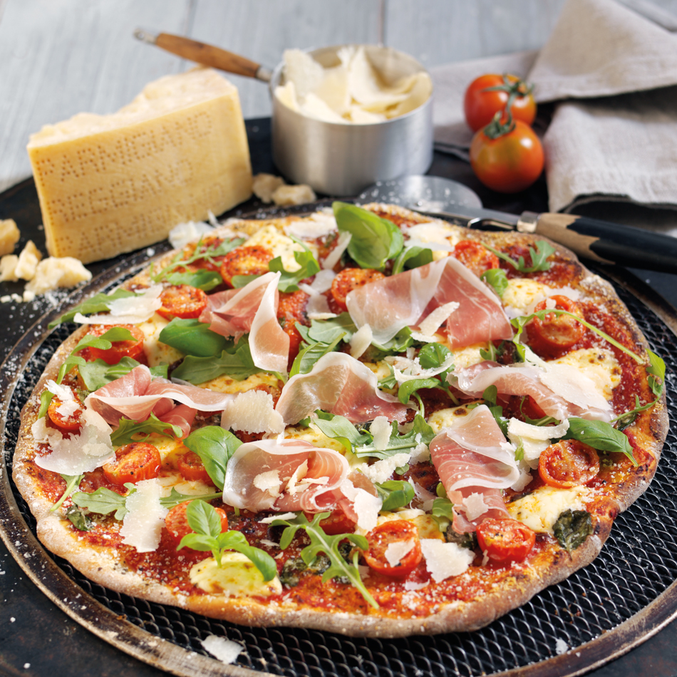 Parmigiano Reggiano Pizza with Prosciutto