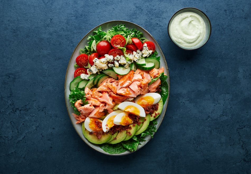 Seafood from Norway Trout Cobb Salad