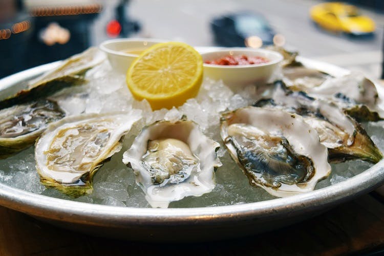 Island Creek Oysters plate
