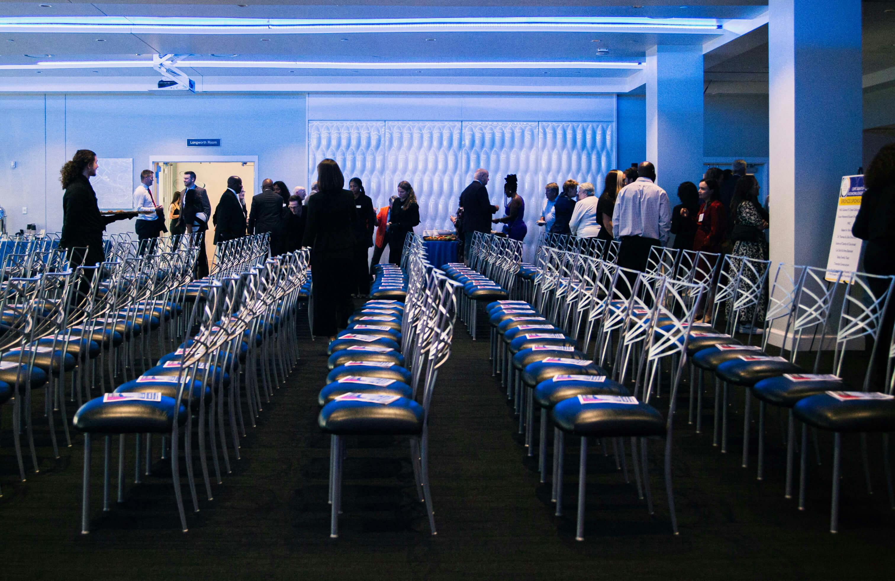 Presentation room at corporate event