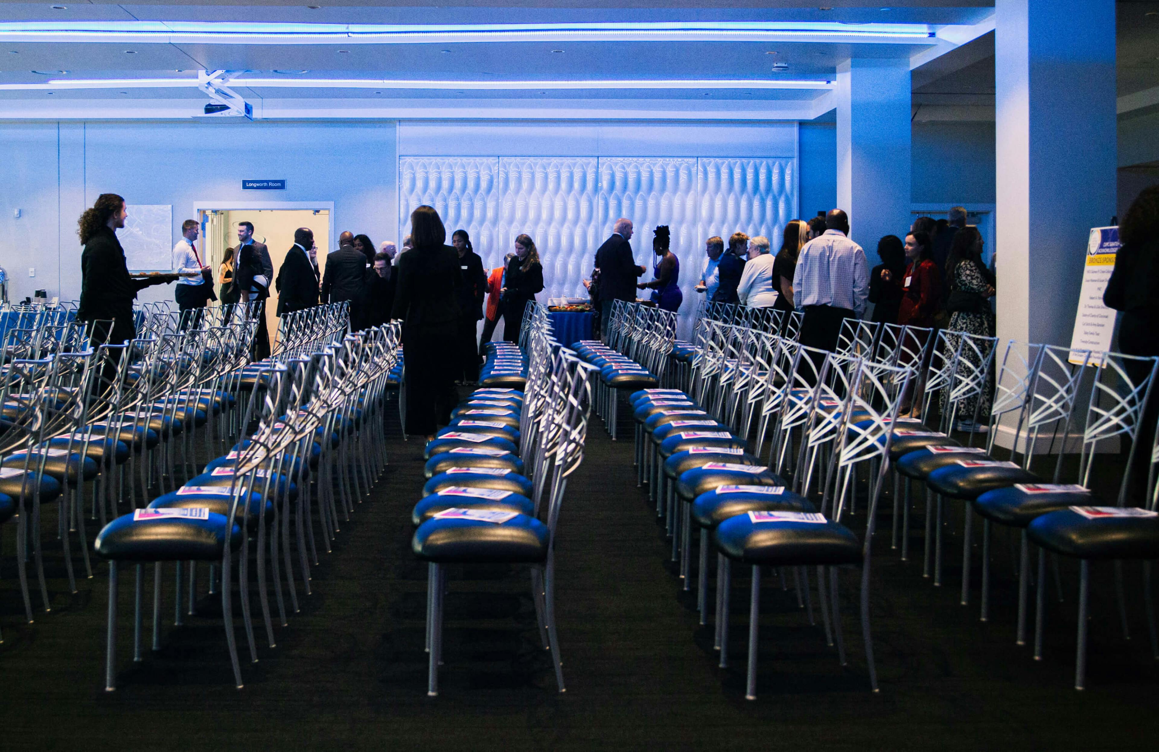 Presentation room at corporate event