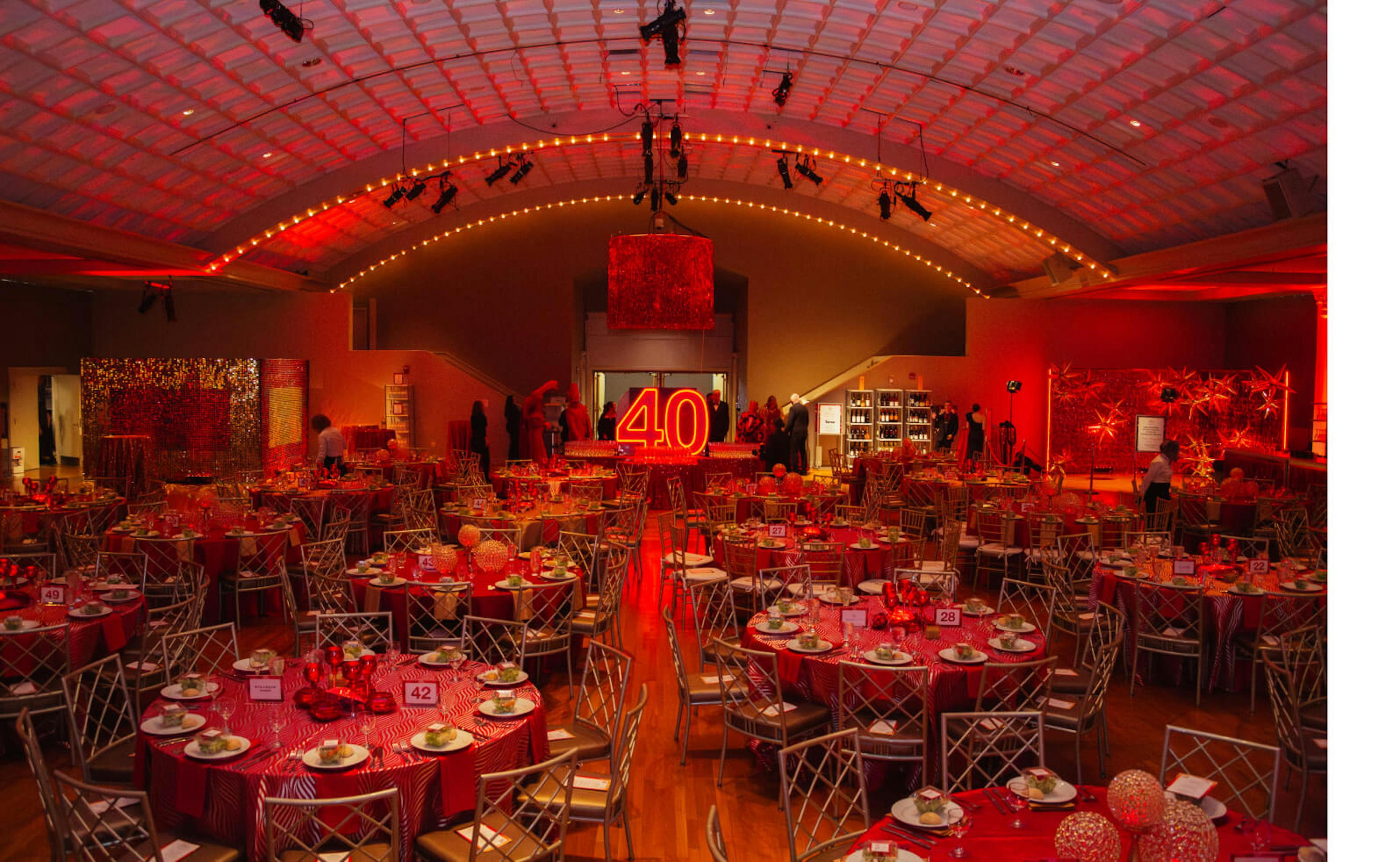 Large event with stage at Music Hall 