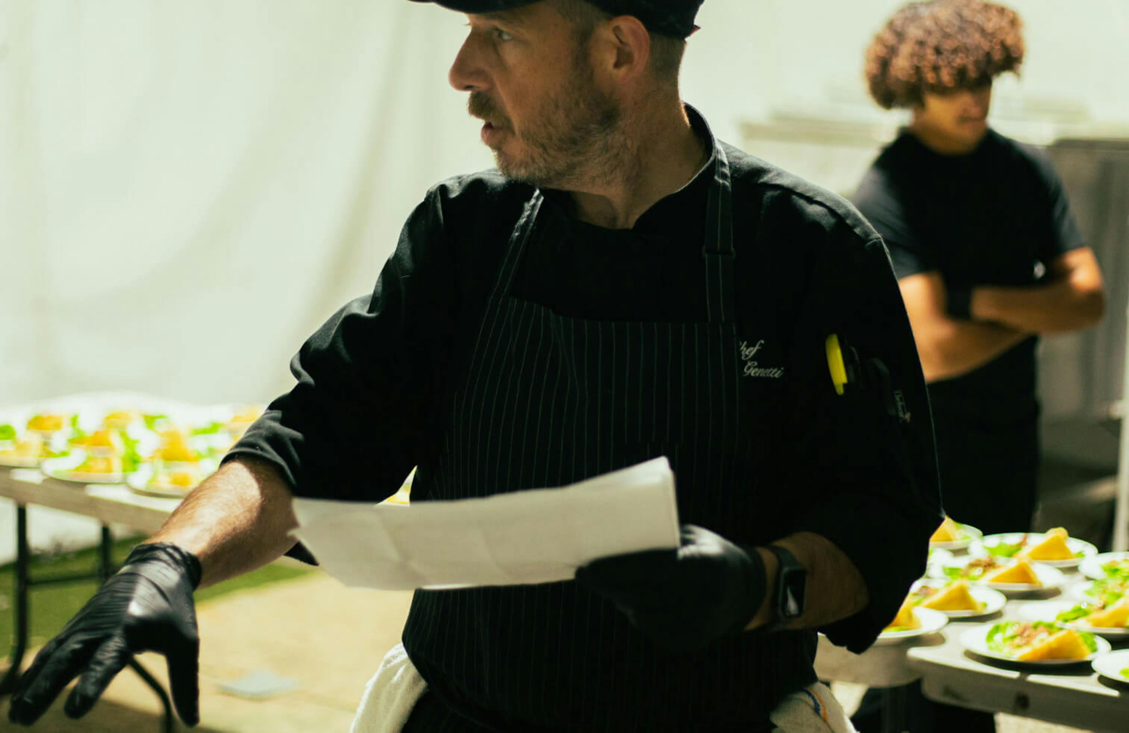 Chef with instructions