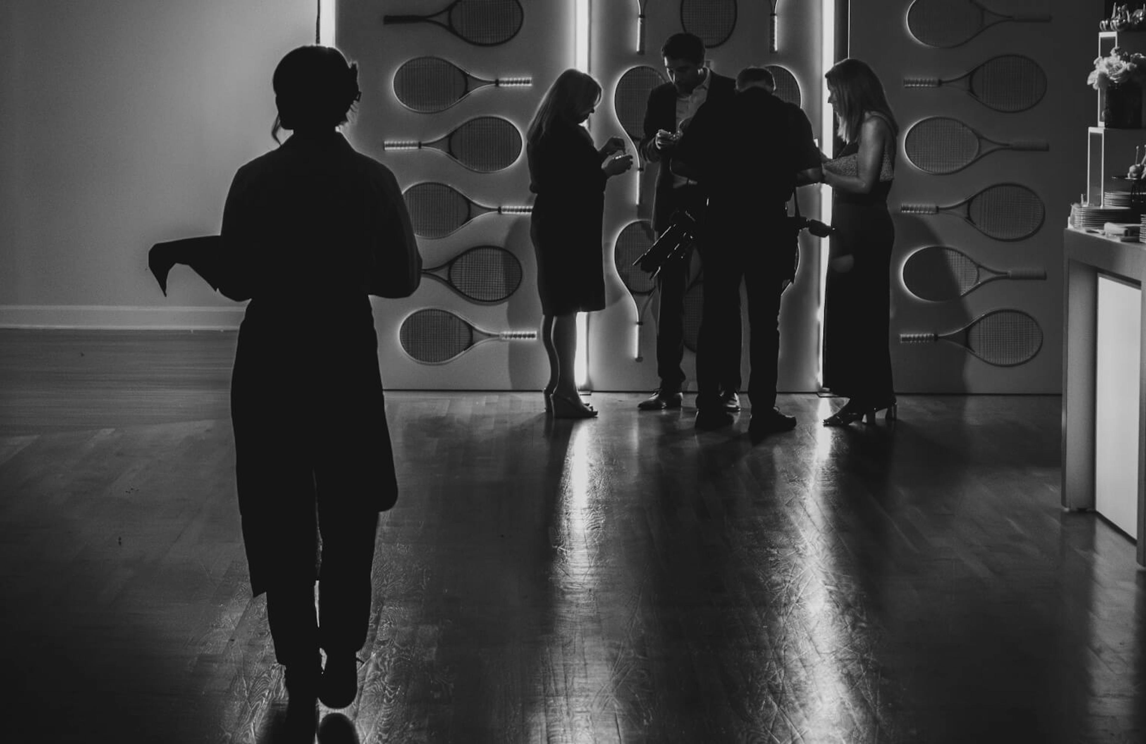 Server walking at event
