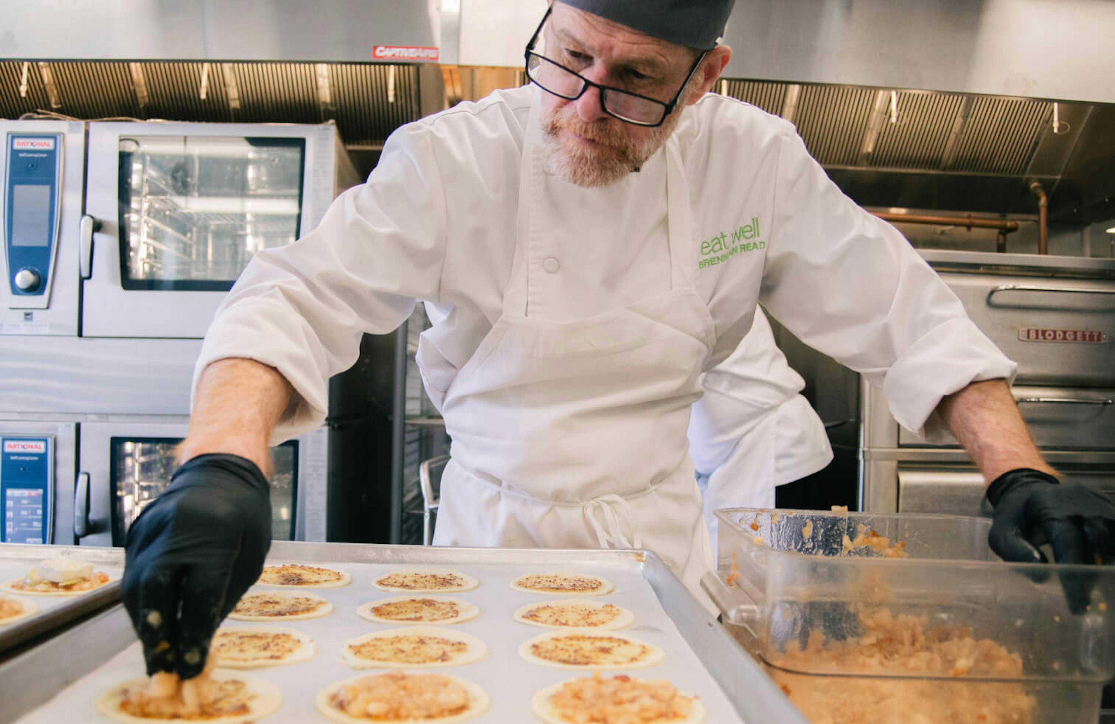 Chef preparing appetizer