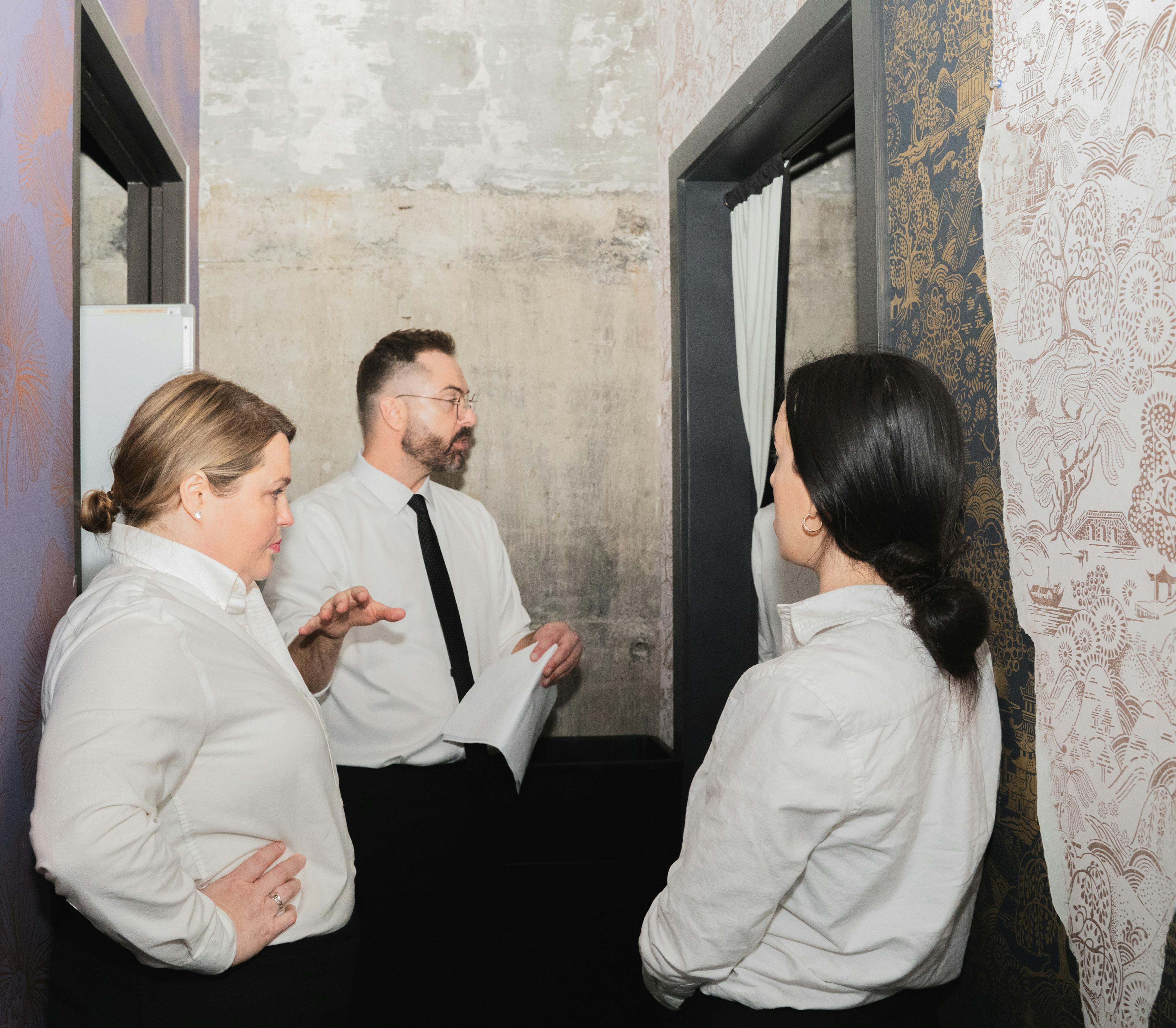 Service team at an event