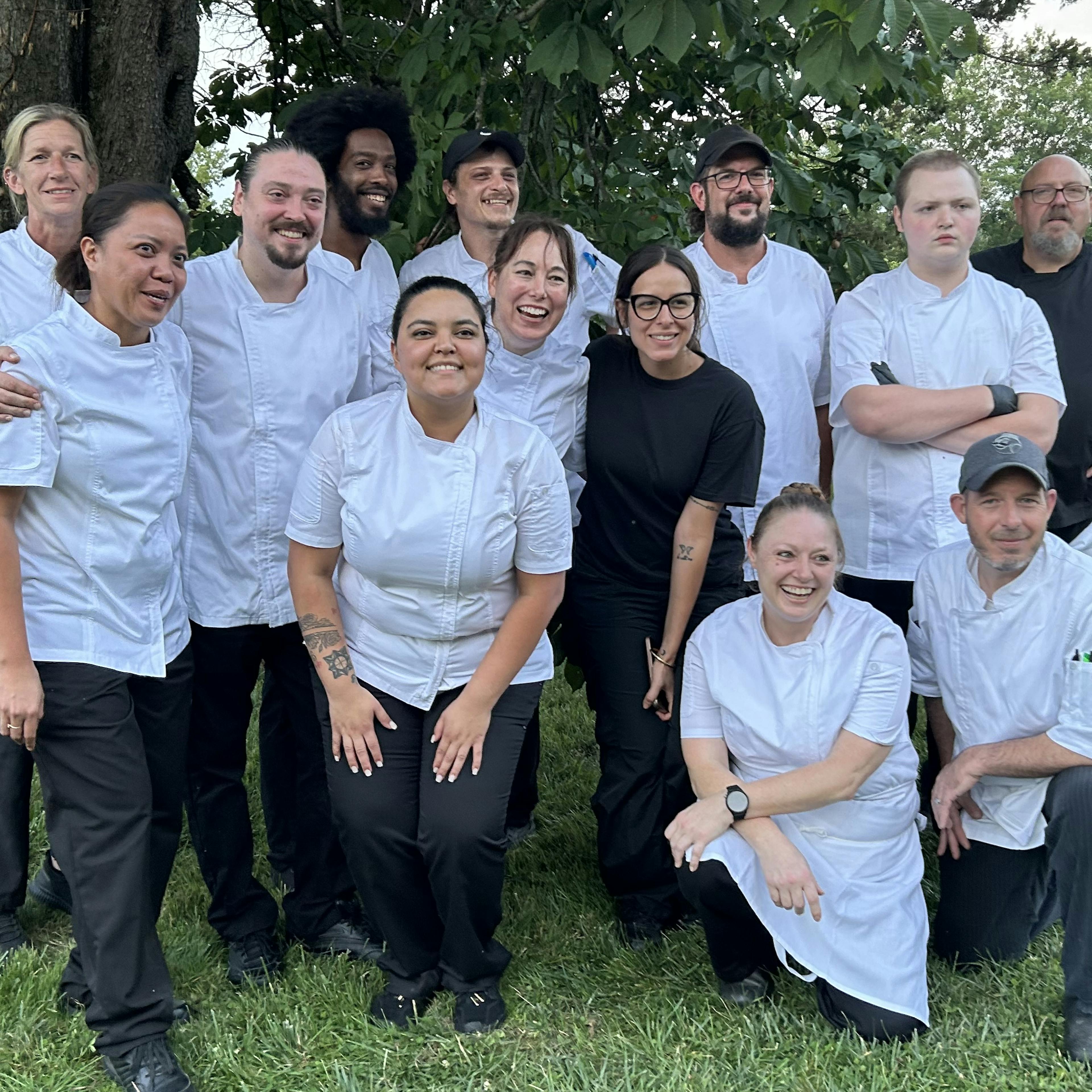 Team photo at event