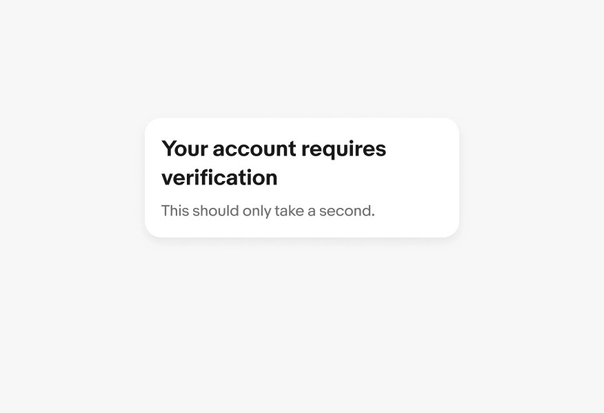 An alert dialog with a missing confirming action.